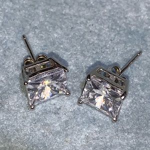 Earrings silver 925 starling , white gold plated